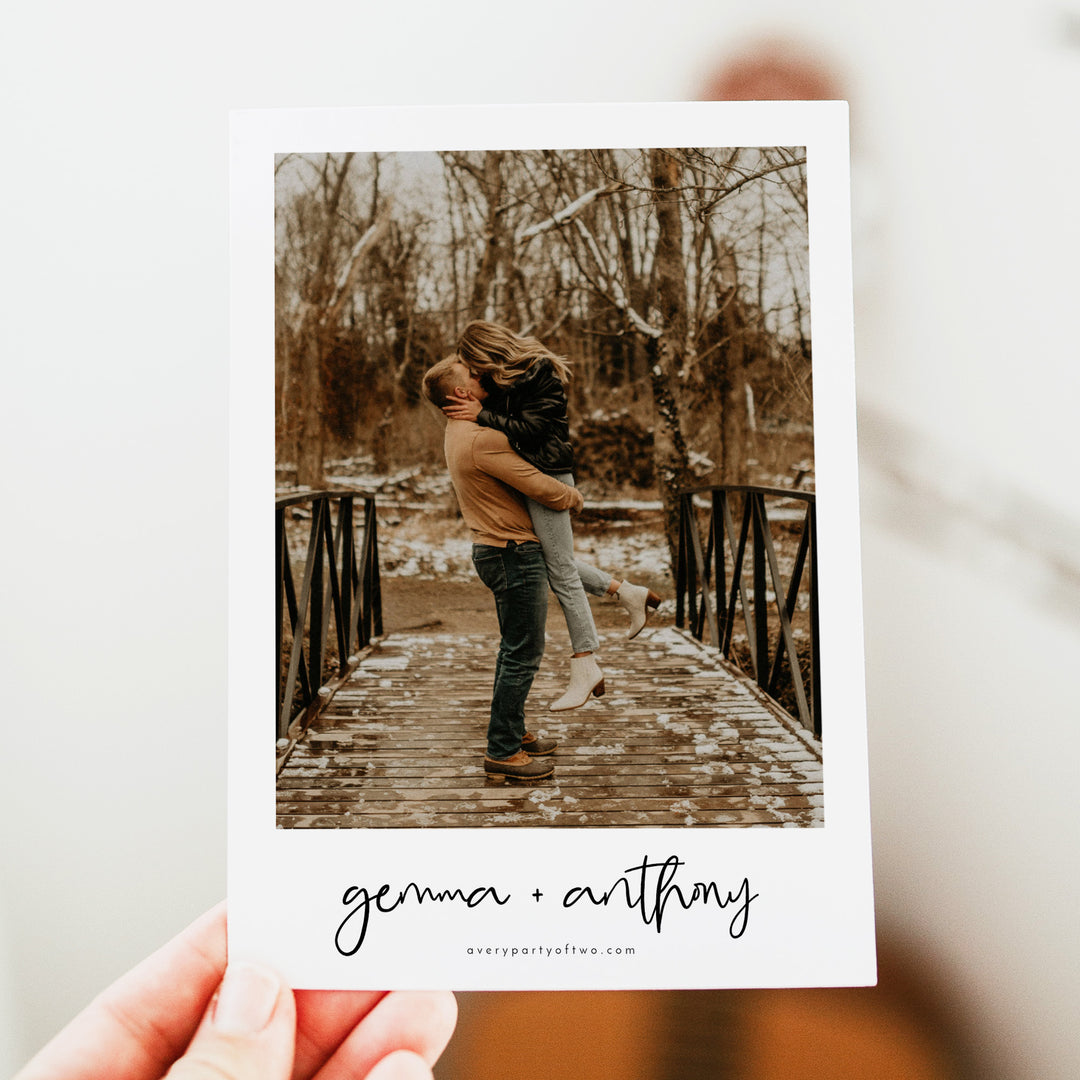 WILLOW Simple Luxury Wedding Photo Save the Date Cards