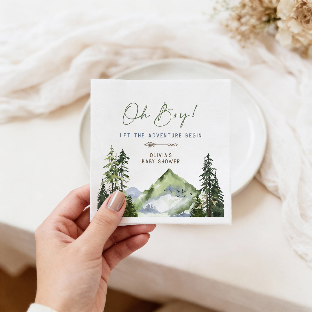 FINN Let the Adventure Begin Baby Shower Napkins