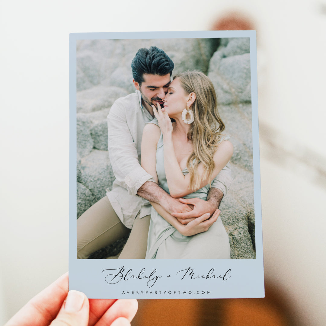 BLAKELY Coastal Destination Wedding Invitations with Photo