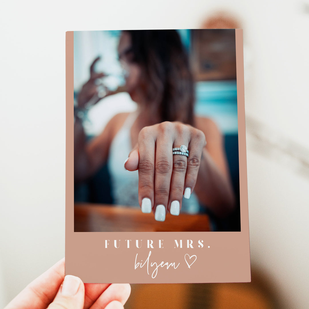 REGINA Rose Gold Glitter Bride To Be Bridal Shower Photo Invitations