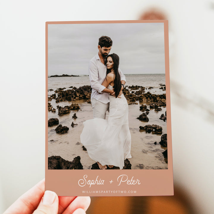 NANI Retro Hawaii Destination Wedding Invitations with Photo