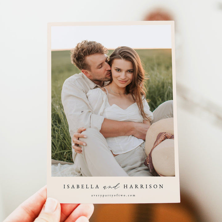 RHODES Coastal Greek Wedding Photo Save the Date Invite