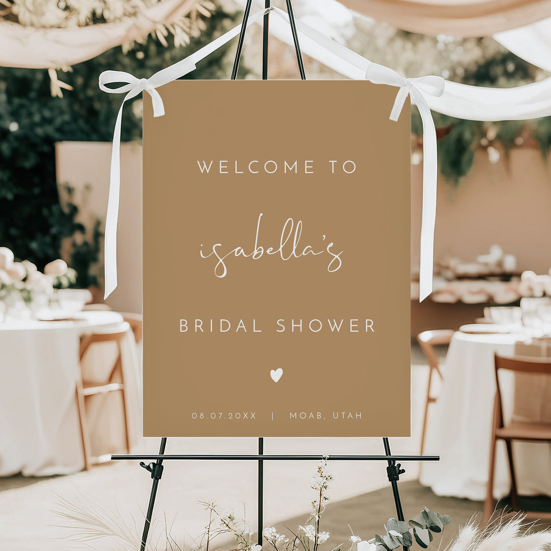 INDIE Modern Boho Terracotta Bridal Shower Sign