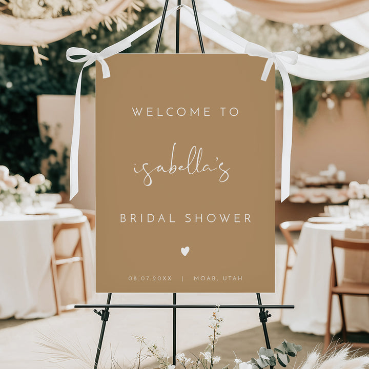 INDIE Modern Boho Terracotta Bridal Shower Sign