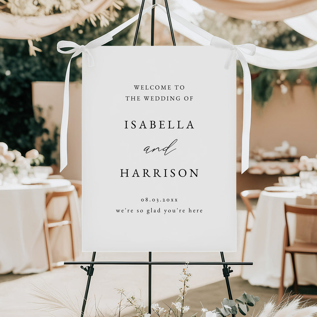 MARAH Elegant Personalized Arch Wedding Welcome Sign