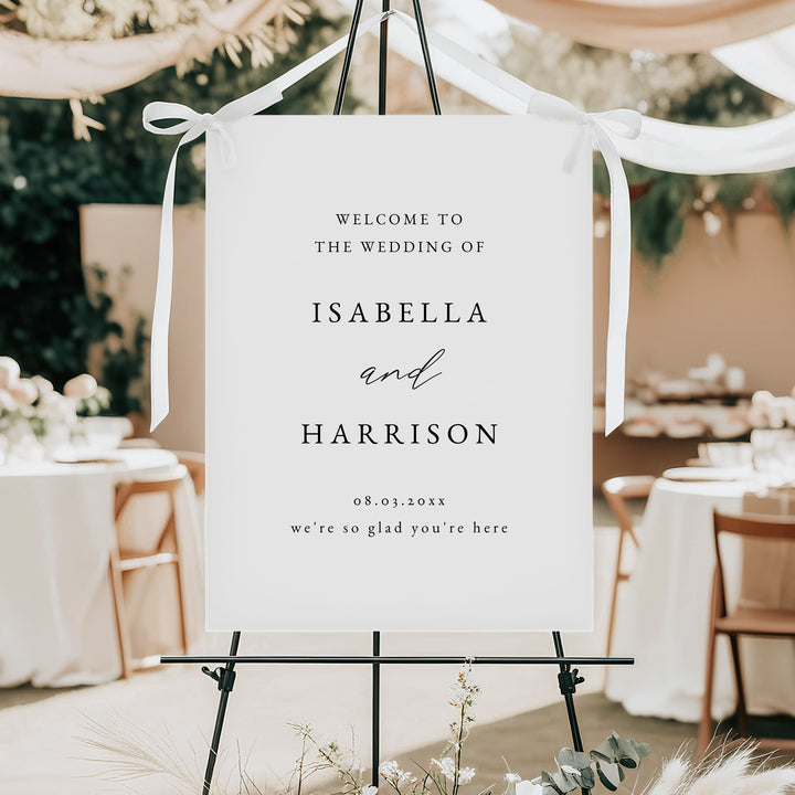 MARAH Elegant Personalized Arch Wedding Welcome Sign