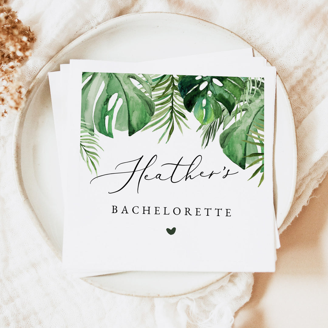 CORA Personalized Beach Bachelorette Party Napkins