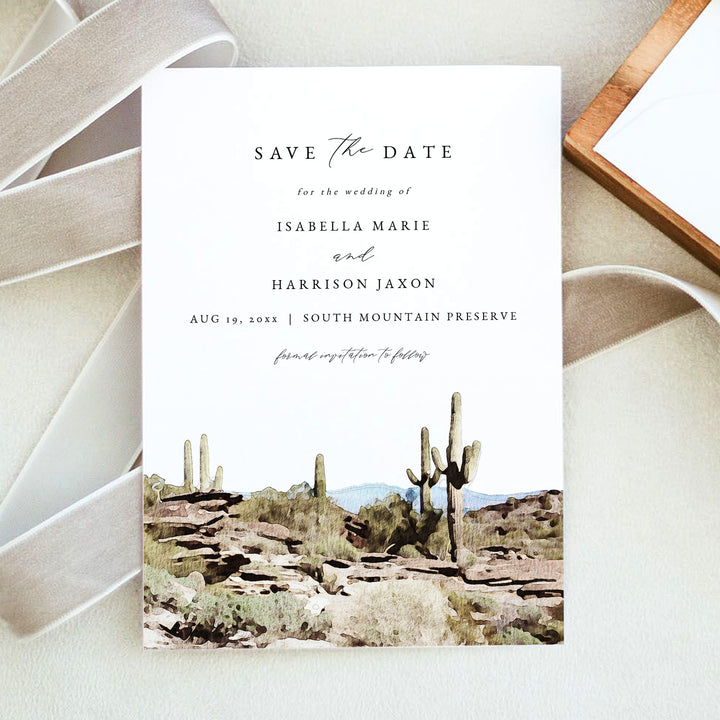 SOUTH MOUNTAIN PRESERVE Desert Photo Save the Date Cards