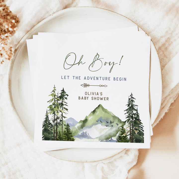 FINN Let the Adventure Begin Baby Shower Napkins