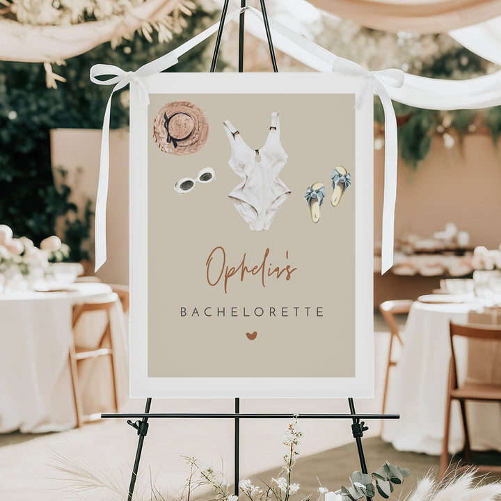 JADE Palm Springs Beach Bachelorette Party Sign