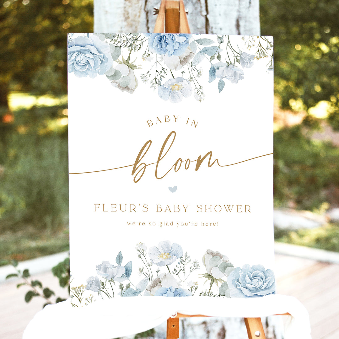FLEUR Baby in Bloom Spring Floral Shower Welcome Sign