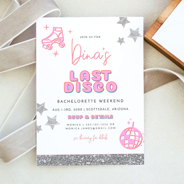 DINA Last Disco Cowgirl Bachelorette Weekend Invitation & Itinerary