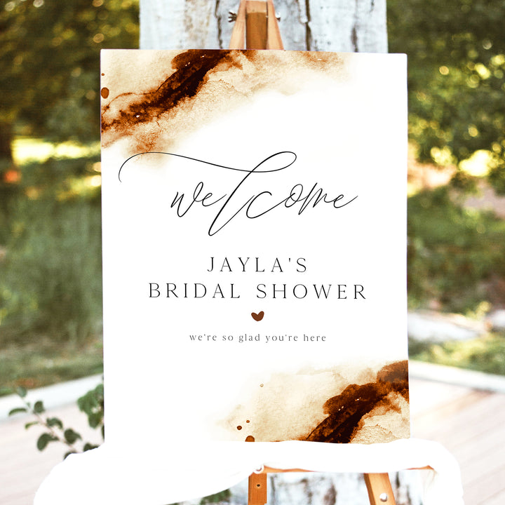 JAYLA Modern Rust Desert Bridal Shower Welcome Sign