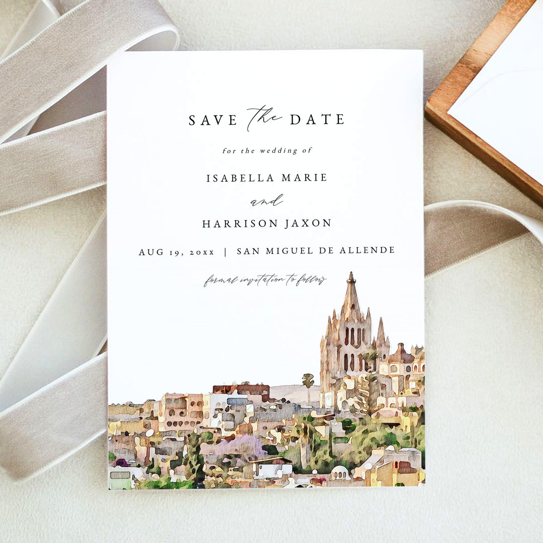 SAN MIGUEL DE ALLENDE Mexico Destination Wedding Save the Date Invitations