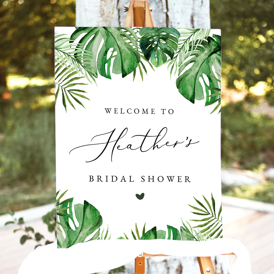 CORA Tropical Beach Bridal Shower Welcome Sign