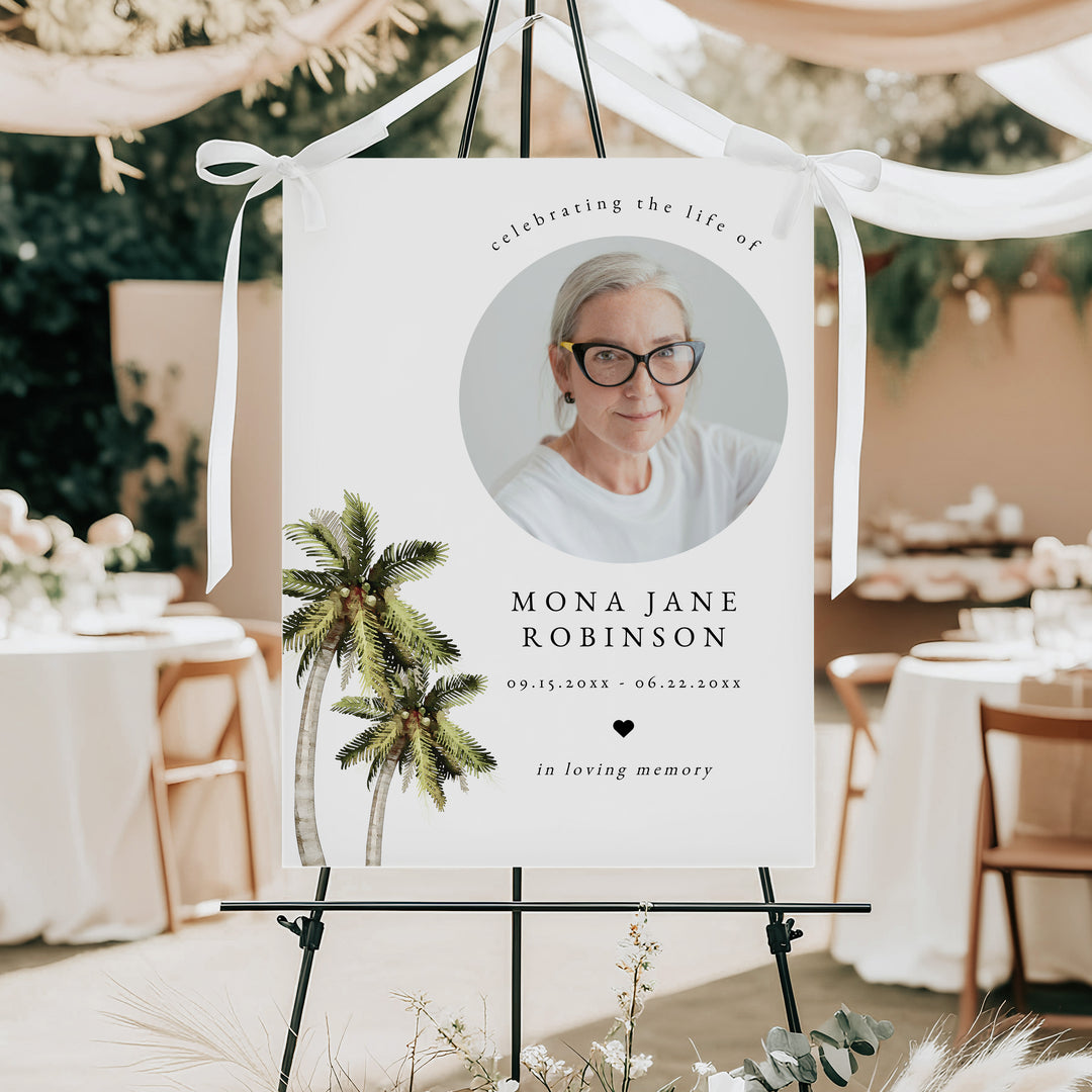 MONA In Loving Memory Funeral Welcome Sign