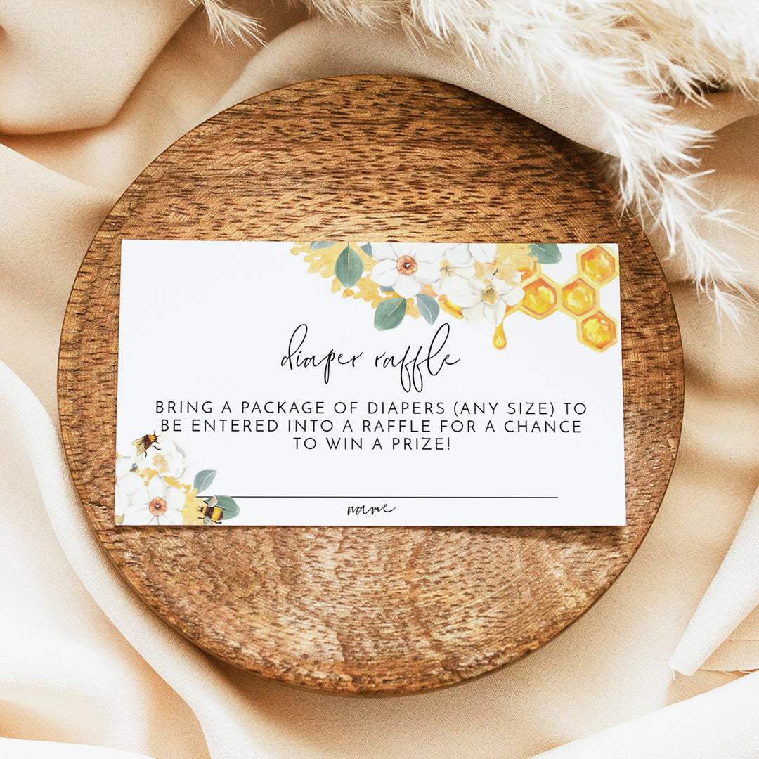 ROMY Sweet as Can Bee Boho Floral Baby Shower Invitation Bundle