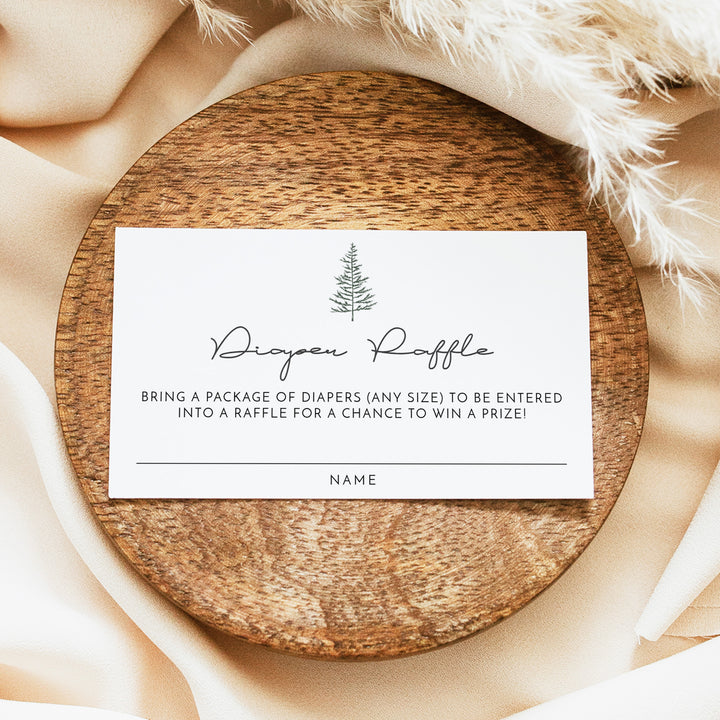 TIMBER Minimalist Woodland Baby Shower Invitation Bundle with Photo