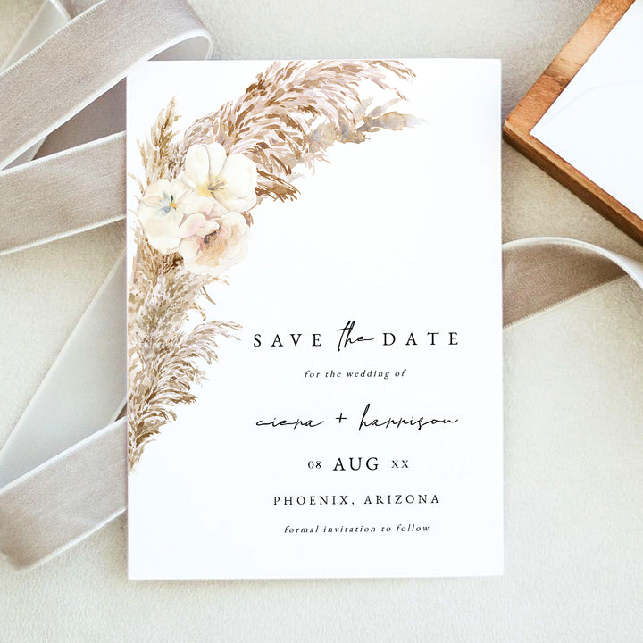 CIERA Fall Boho Photo Save the Date Cards