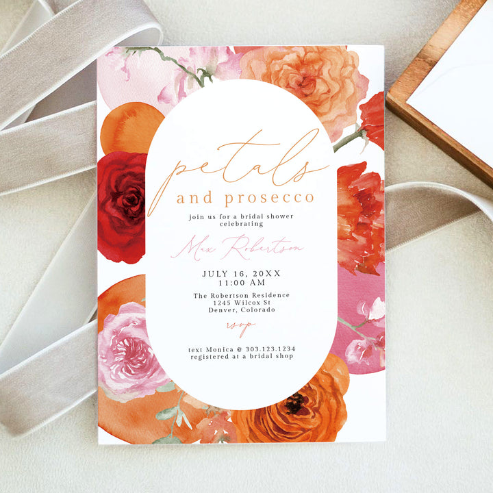 MAX Petals and Prosecco Summer Bridal Brunch Invitation