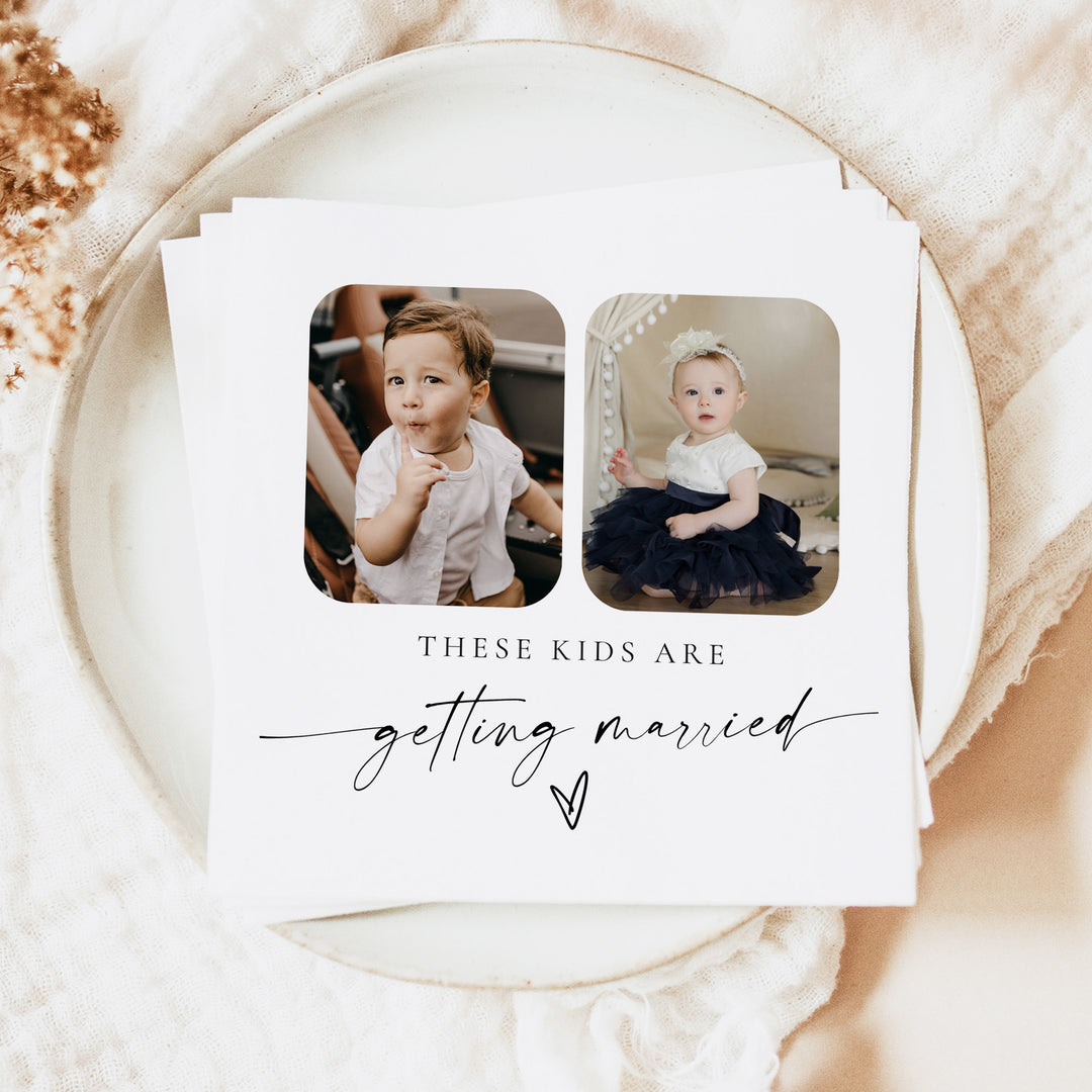 BLAIR These Kids Are Getting Married Custom Photo Napkins