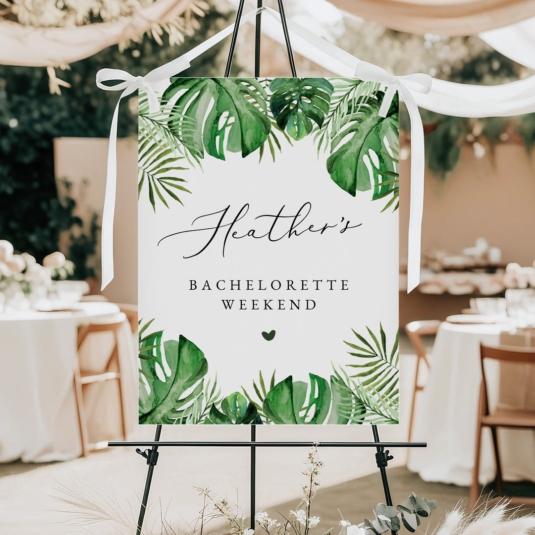 CORA Tropical Beach Bachelorette Welcome Sign