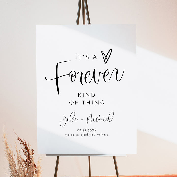 JOLIE Modern Minimalist Wedding or Engagement Party Welcome Sign
