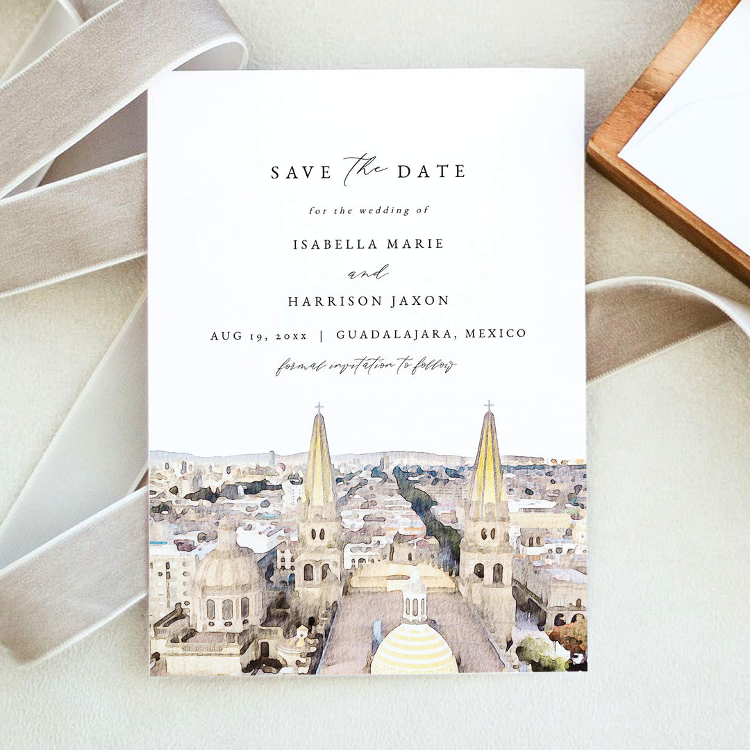 GUADALAJARA Mexico Skyline Photo Save the Date Cards
