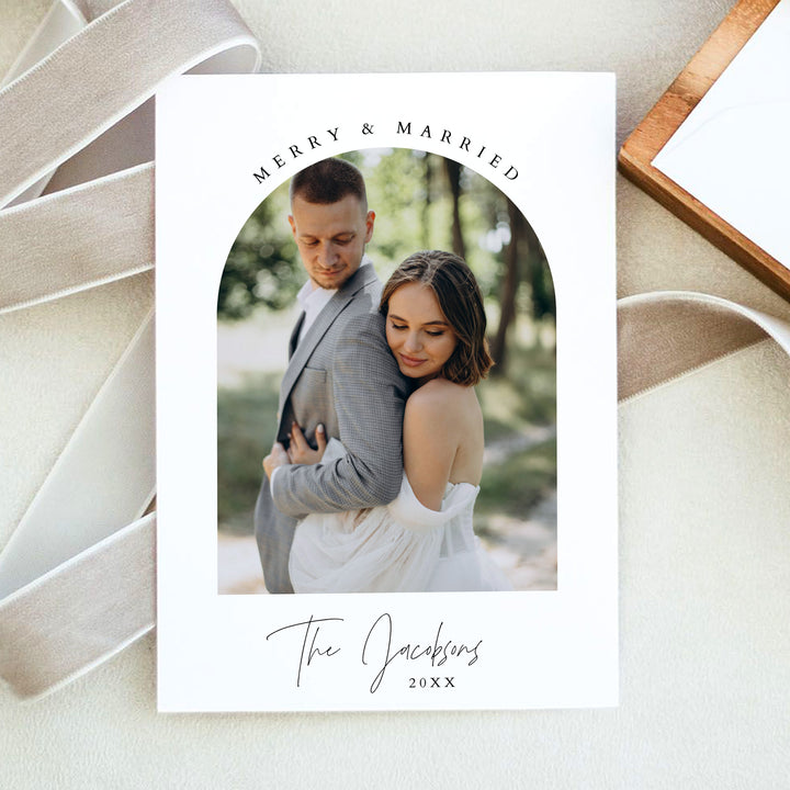 HARLOW Merry and Married Holiday Greeting Card Set