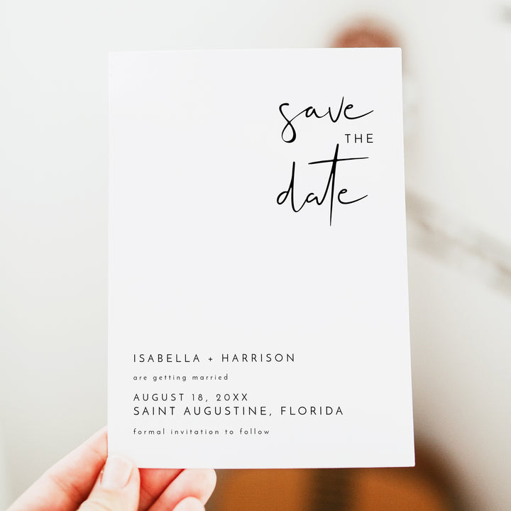 ADELLA Edgy Modern Minimalist Photo Save the Date