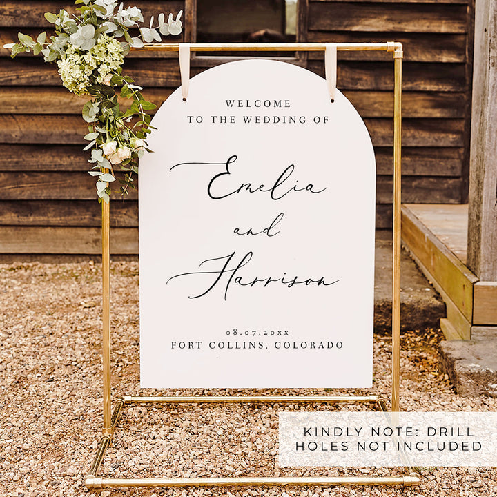 Evelyn Wedding Welcome Sign