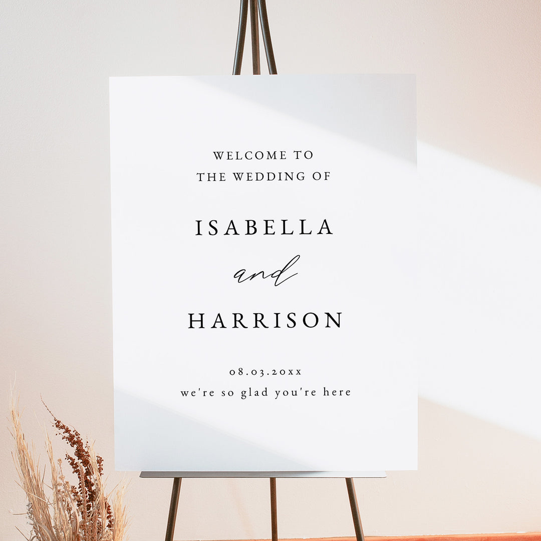 MARAH Elegant Personalized Arch Wedding Welcome Sign