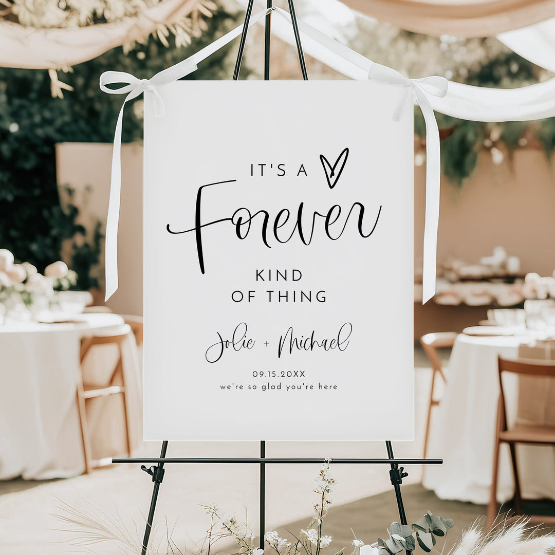 JOLIE Modern Minimalist Wedding or Engagement Party Welcome Sign