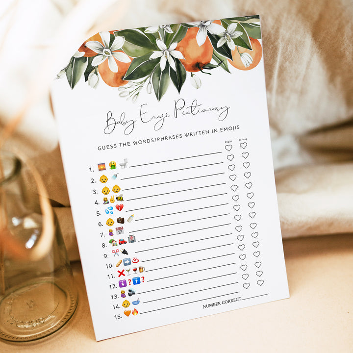 CALLIOPE Little Cutie Emoji Baby Shower Game