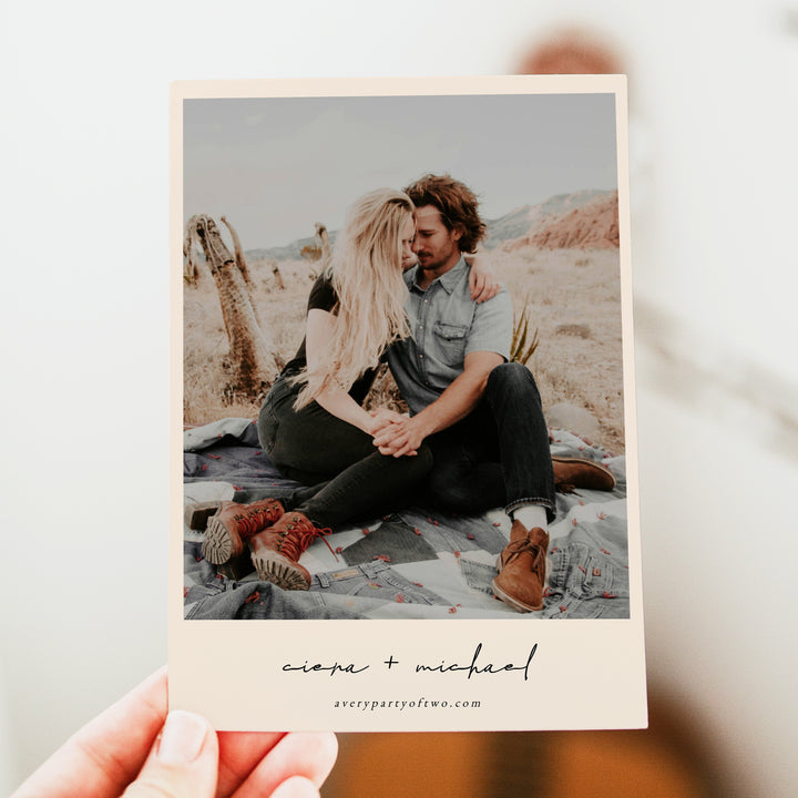 CIERA Boho Pampas Grass Wedding Invitation Bundle with Photo