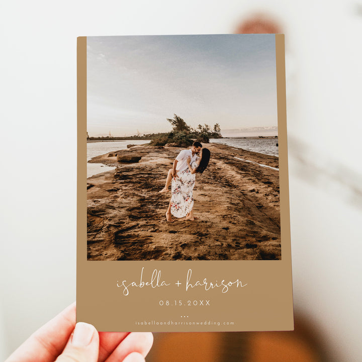 INDIE Minimalist Romantic Wedding Invitation Suite with Photo