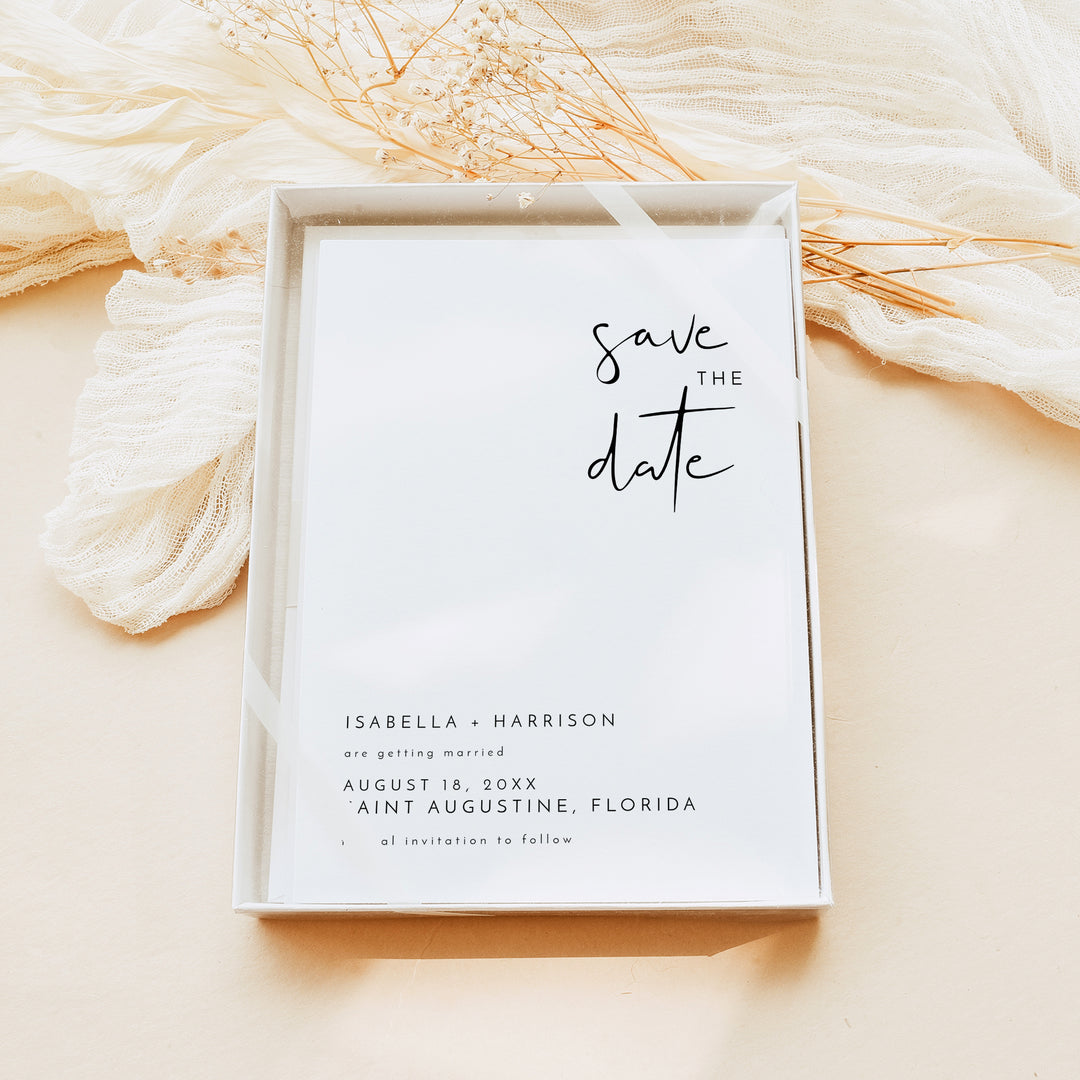 ADELLA Edgy Modern Minimalist Photo Save the Date
