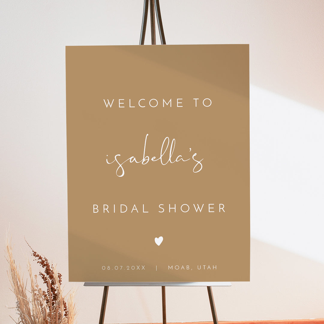 INDIE Modern Boho Terracotta Bridal Shower Sign