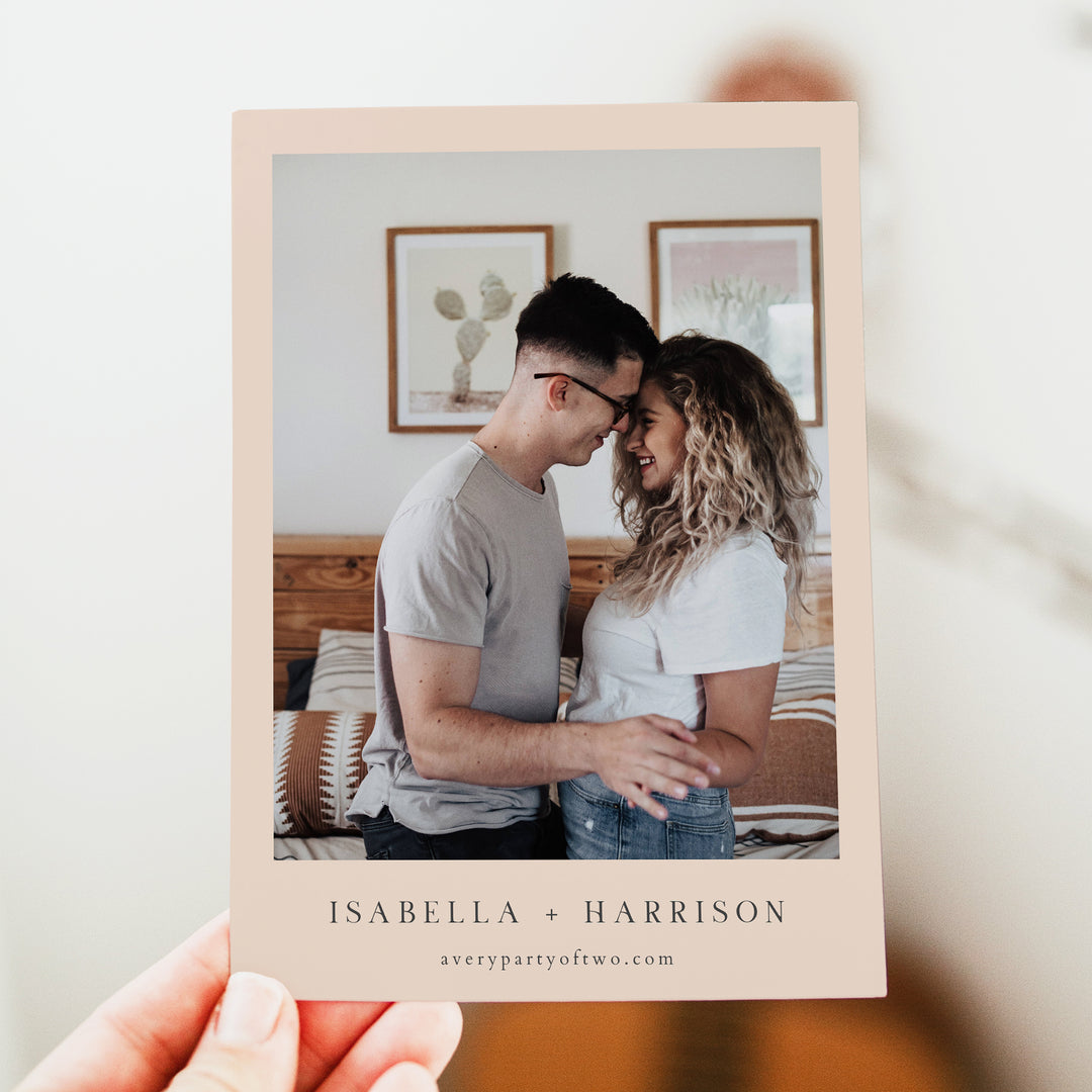 MIA Modern Burnt Orange Photo Wedding Invitation Bundle