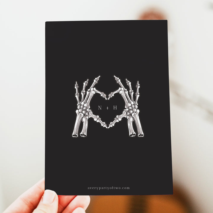 NOVA Til Death Do Us Part Black Gothic Wedding Invitation Set