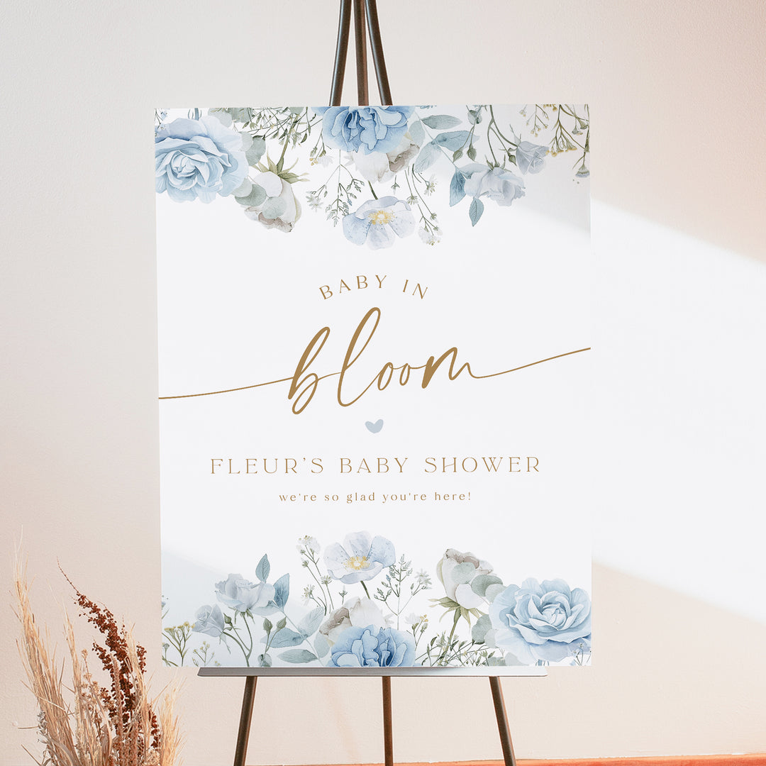 FLEUR Baby in Bloom Spring Floral Shower Welcome Sign