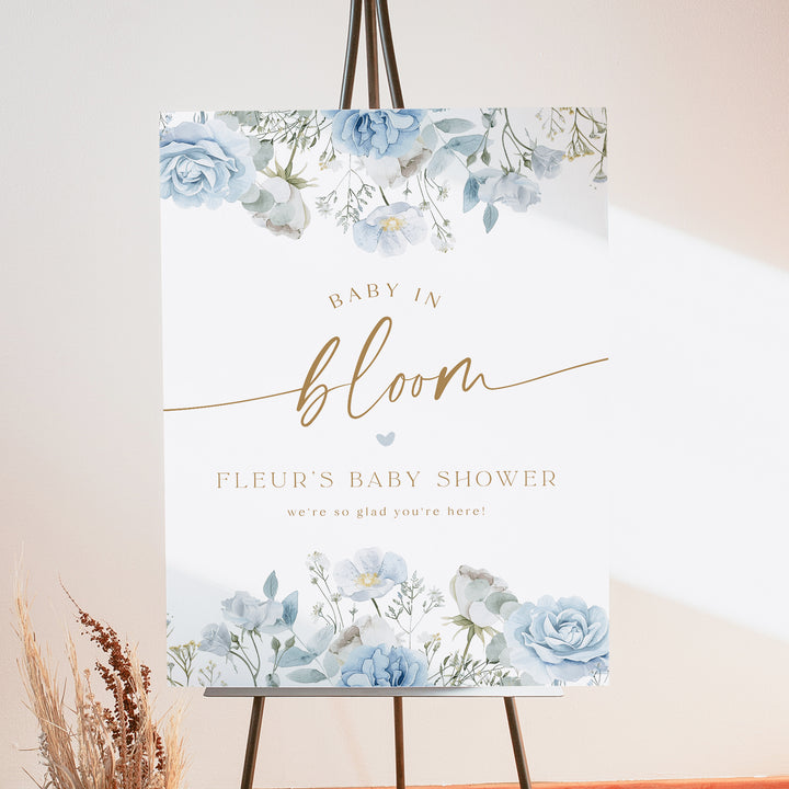 FLEUR Baby in Bloom Spring Floral Shower Welcome Sign