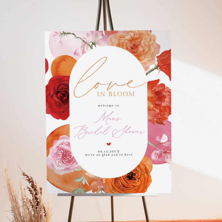 MAX Love in Bloom Summer Floral Bridal Shower Welcome Sign