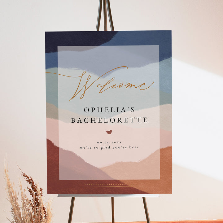 OPHELIA Southwestern Desert Bachelorette Party Welcome Sign