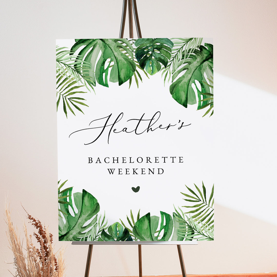 CORA Tropical Beach Bachelorette Welcome Sign