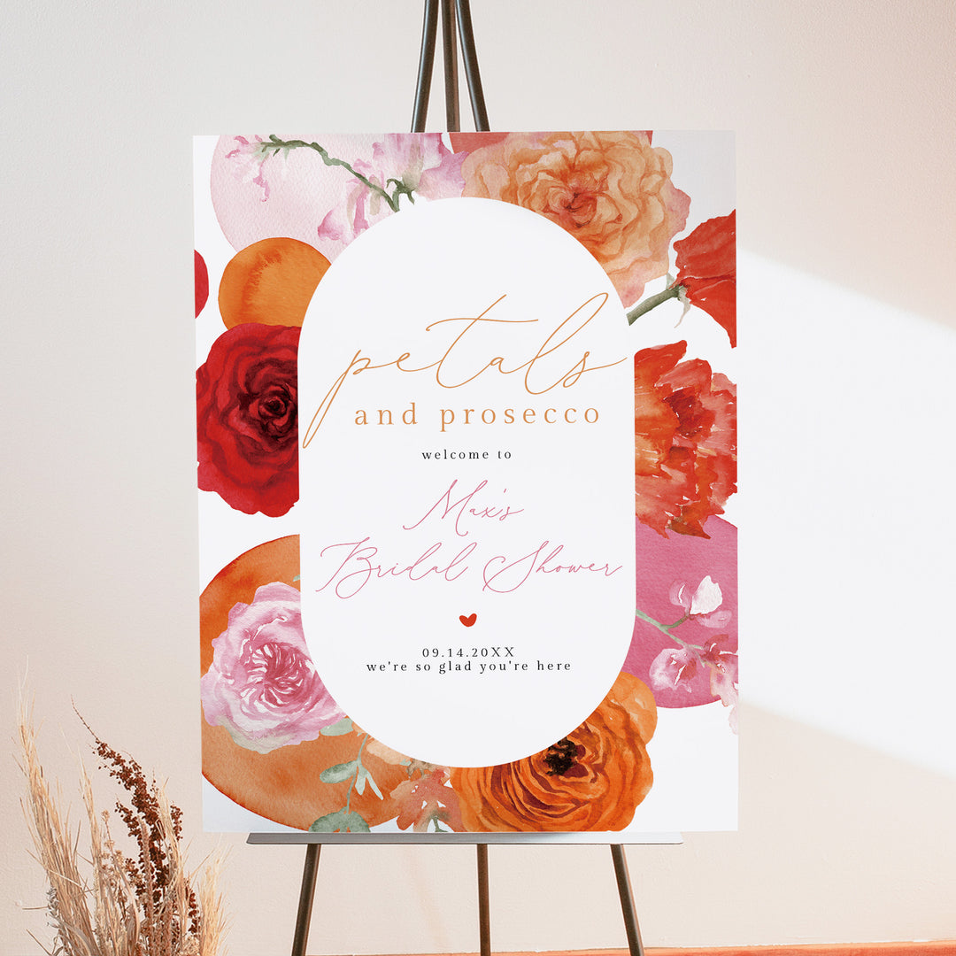 MAX Petals and Prosecco Summer Garden Bridal Shower Welcome Sign