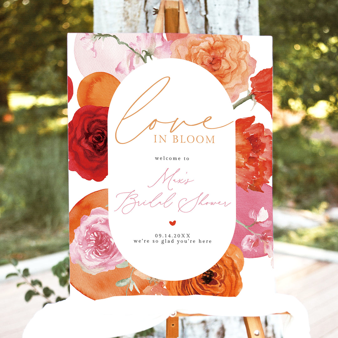 MAX Love in Bloom Summer Floral Bridal Shower Welcome Sign