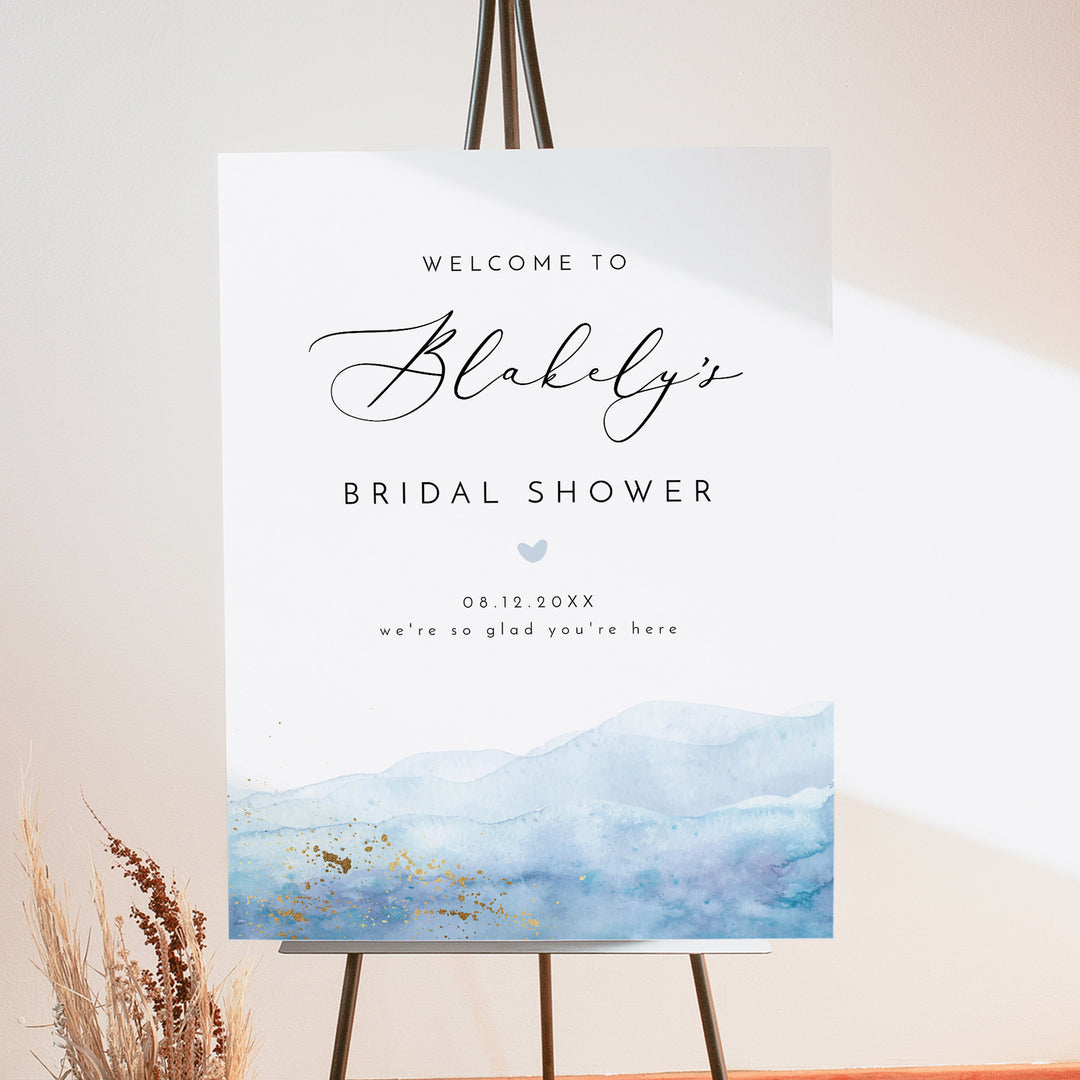 BLAKELY Modern Summer Bridal Shower Welcome Sign