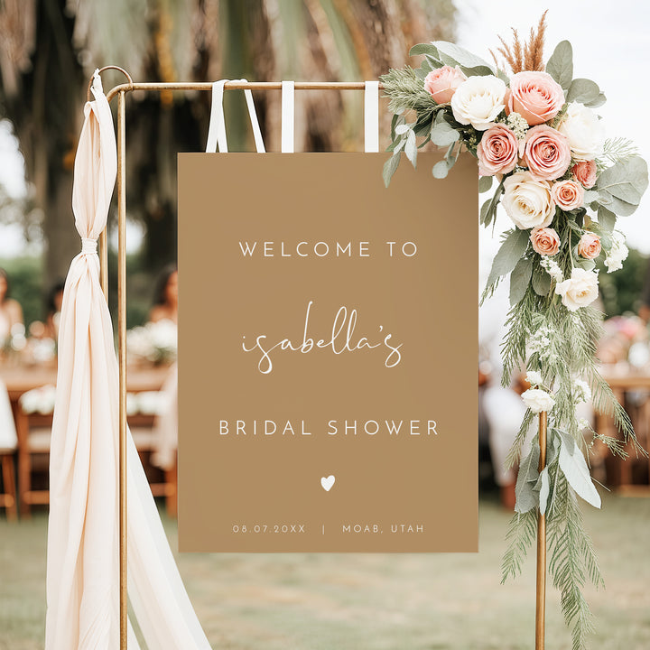 INDIE Modern Boho Terracotta Bridal Shower Sign