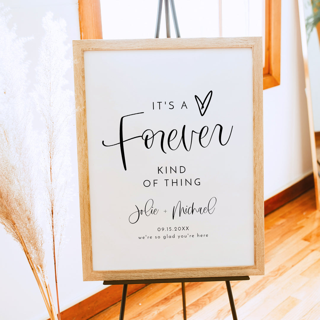 JOLIE Modern Minimalist Wedding or Engagement Party Welcome Sign